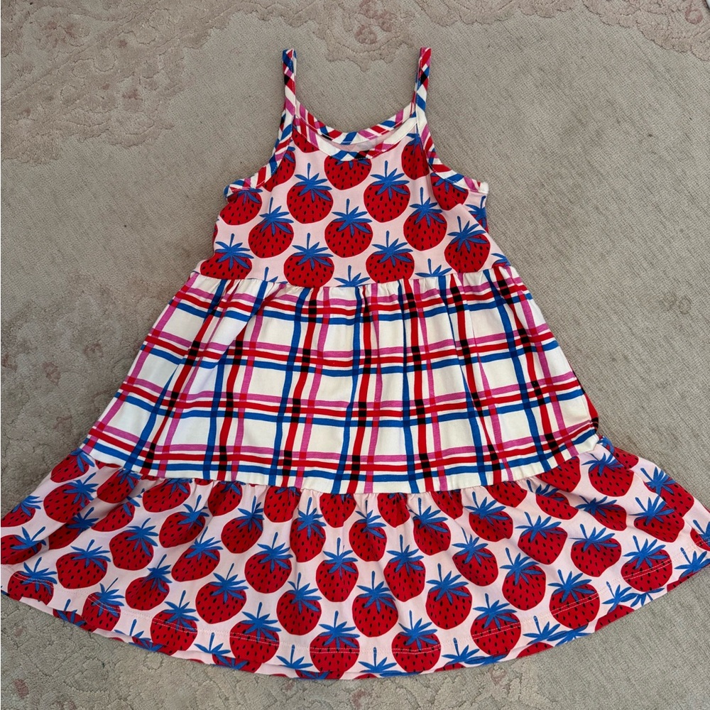 Strawberry Print Kids Dress